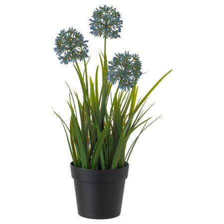Искусственное растение в горшке ФЕЙКА, лук синий (9 см)