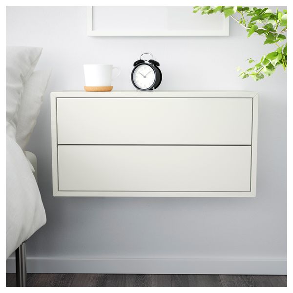 Навесной шкаф с 2 ящиками ВЭЛЬЕ, белый (68x35 см) - фото 2