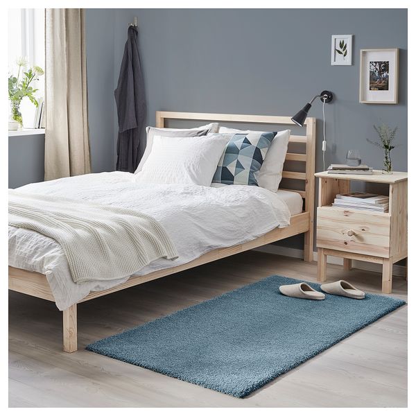 Ковер, короткий ворс, 80x150 см, классический синий IKEA STOENSE СТОЭНСЕ 004.270.07 - фото 4