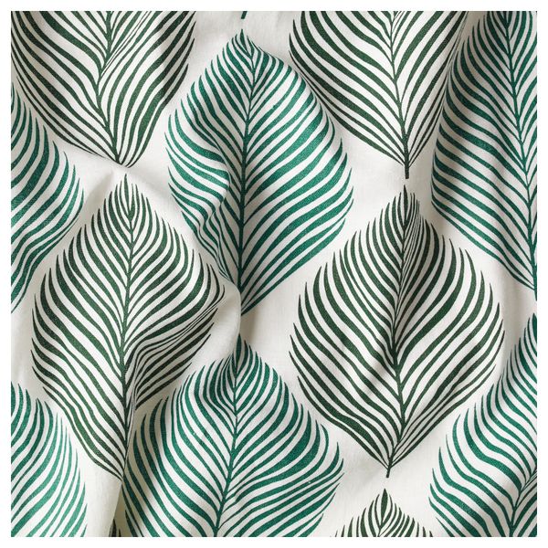 Гардины, 1 пара ФЬЕДЭРКЛИНТ, бел/зелен (145x300 см) - фото 5