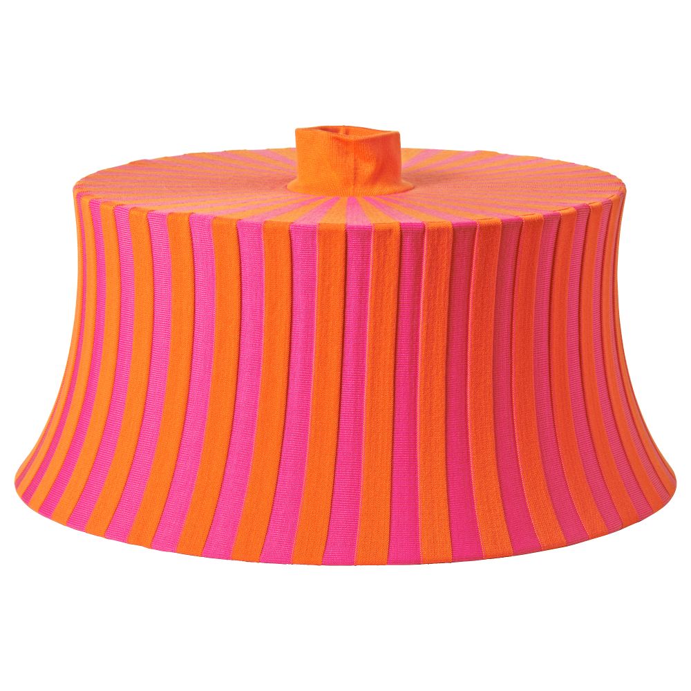 Абажур ЭМТЕВИК, оранжевый, розовый в полоску (55 см) - фото 1