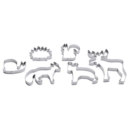 Формочки для печенья, 6шт ДРОММАР, серебристый