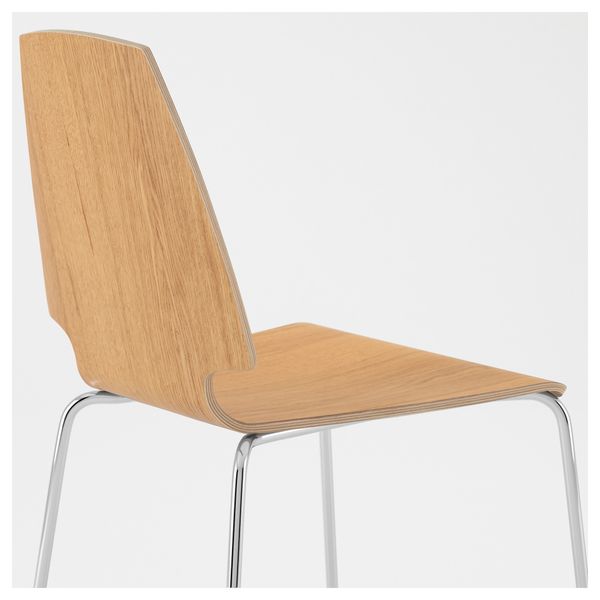 Стул ВИЛЬМАР, дубовый шпон, хромированный - фото 5