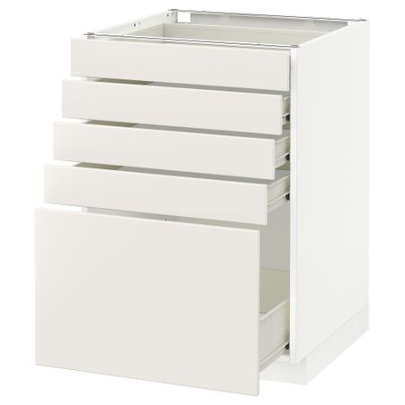 Напольный шкаф с 5 ящиками МЕТОД / ФОРВАРА, белый, Веддинге белый