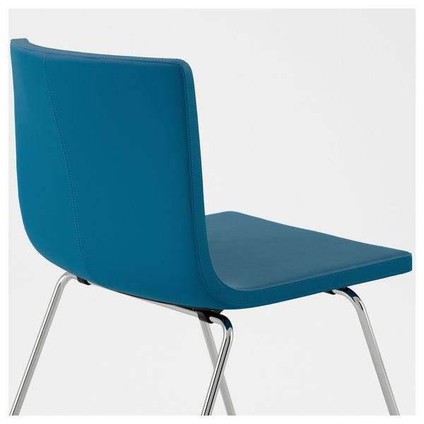 Стул БЕРНГАРД, хромированный, Кават синий - фото 4