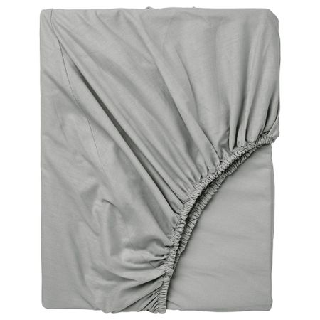 Простыня натяжная, светло-серый, 140x200 см IKEA DVALA ДВАЛА 204.824.46