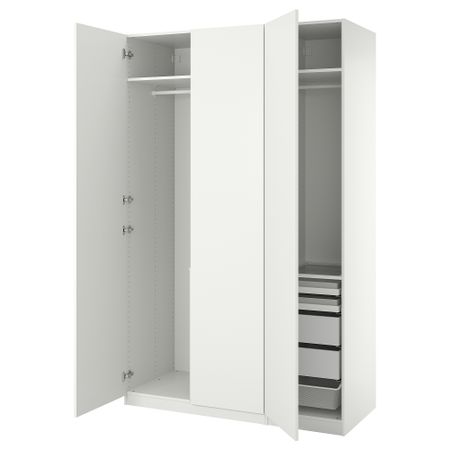 Гардероб, комбинация, 150x60x236 см, белый, белый IKEA PAX ПАКС, FORSAND ФОРСАНД 195.293.41