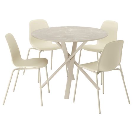 NORRMJÖLE / SKÅLSTA Стол и 4 стула