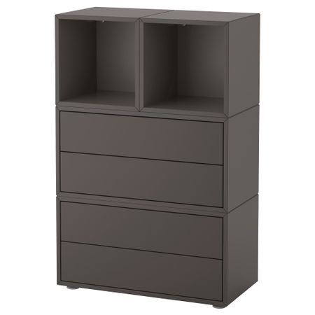 Комбинация шкафов с ножками, темно-серый, 70x35x107 см IKEA EKET ЭКЕТ 492.217.88