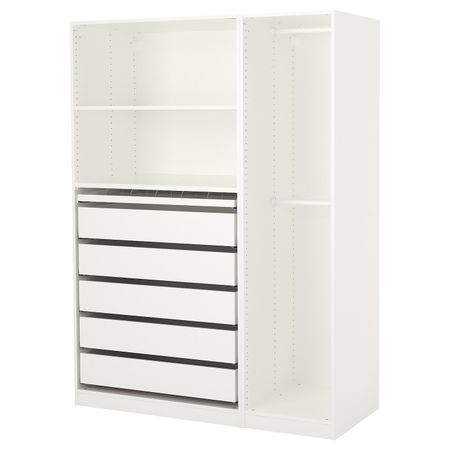 Гардероб, белый 150x58x201 см IKEA PAX ПАКС 392.278.75