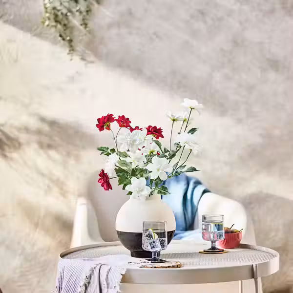 SMYCKA Цветок искусственный - д/дома/улицы Георгин/белый 66 см - фото 2