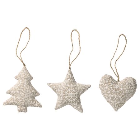 Подвесные украшения, 3 предмета ВИНТЕР 2016, бежевый