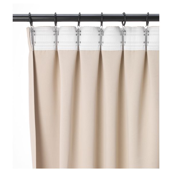 Гардины, блокирующие свет, 1 пара БОЛЛОЛВОН, бежевый (145x300 см) - схема-чертеж с размерами