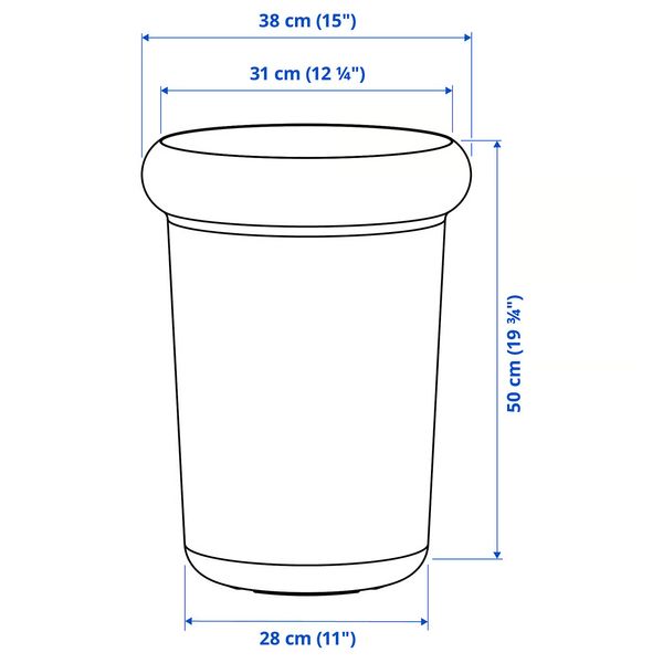 IKEA в интерьере - схема-чертеж с размерами
