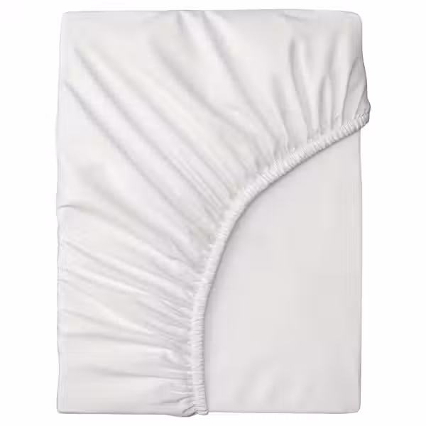 BRUKSVARA БРУКСВЭРА Простыня натяжная - белый 140x200 см - фото 1