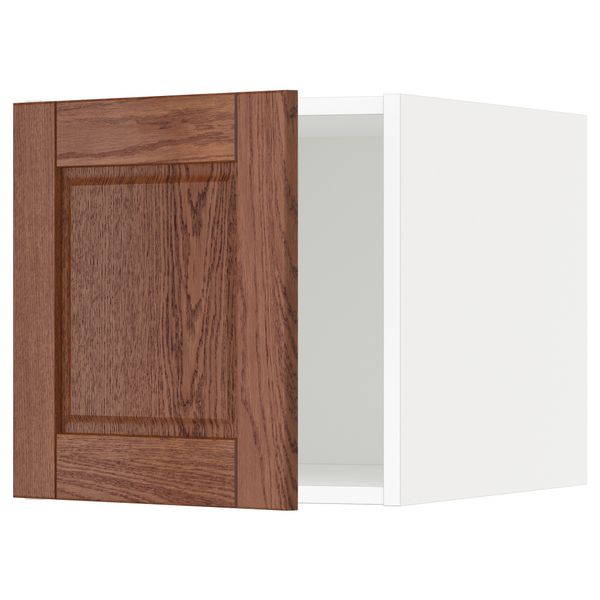Верхний шкаф МЕТОД, белый, Филипстад коричневый (40x40 см) - схема-чертеж с размерами