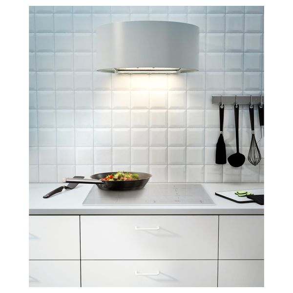 Колпак вытяжного шкафа стенного крепления УДДЕН, серо-зеленый - схема-чертеж с размерами