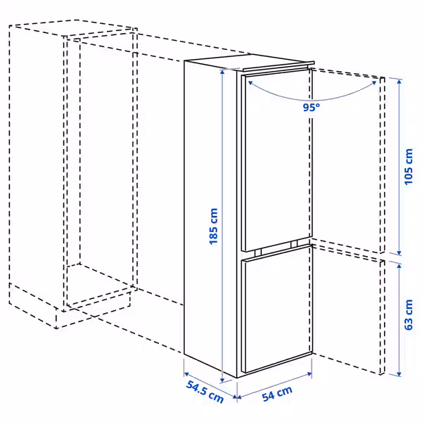 IKEA, дополнительный ракурс - схема-чертеж с размерами