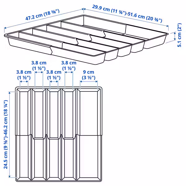 IKEA, дополнительный ракурс - схема-чертеж с размерами