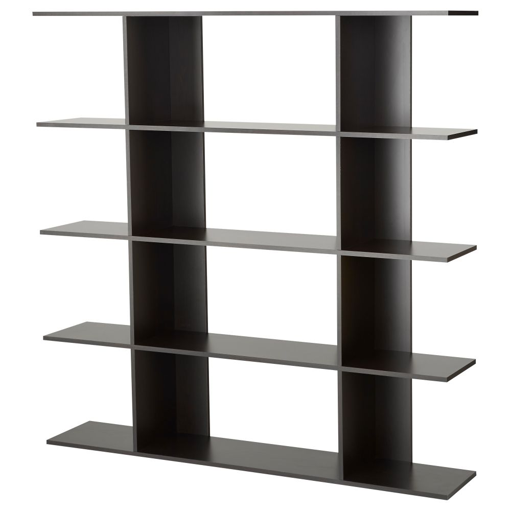 Стеллаж ХОРДА, черно-коричневый (155x155 см) - схема-чертеж с размерами