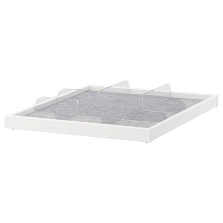 Выдвижная полка с разделителем, белый, прозрачный 50x58 см IKEA КОМПЛИМЕНТ 592.429.93