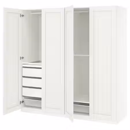 PAX / GULLABERG Гардероб, комбинация - белый/белый 200x60x201 см