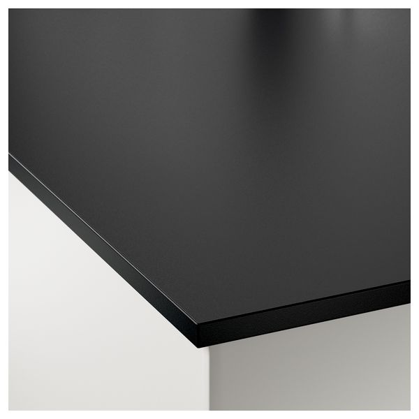 Столешница, двусторонняя ГОТШЭР, белый, черный с черной окантовкой - фото 6