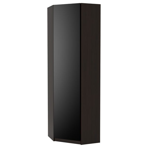 Гардероб угловой ПАКС, черно-коричневый, Танем черный - схема-чертеж с размерами