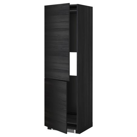 Высокий шкаф для холодильника или морозильн, черный, Тингсрид черный 60x60x200 см IKEA МЕТОД 792.329.88