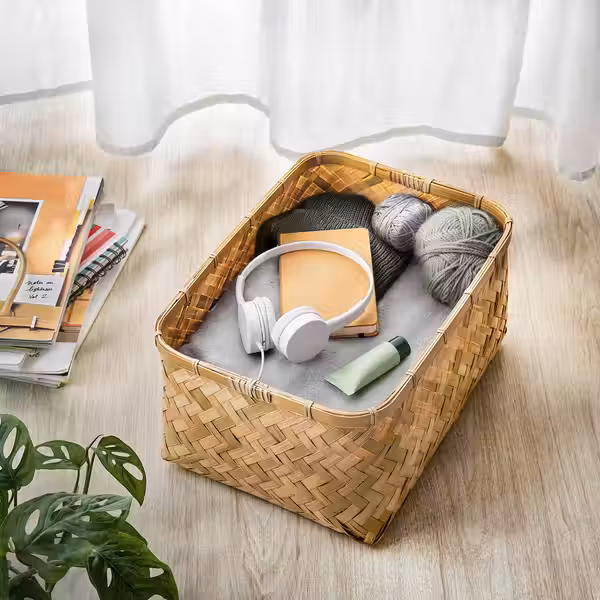 MJÖLKKANNA МЬЁЛККАННА Корзина - бамбук 25x35x18 см - фото 3