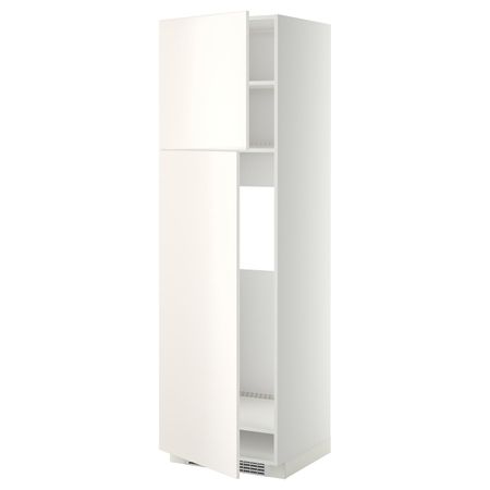 Высокий шкаф для холодильника/2дверцы, белый/Веддинге белый 60x60x200 см IKEA METOD МЕТОД 292.234.58