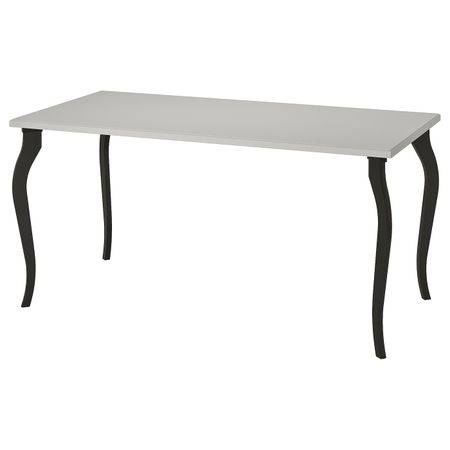 Стол, светло-серый/черный 150x75 см IKEA KLIMPEN КЛИМПЕН / LALLE ЛАЛЛЕ 192.793.37