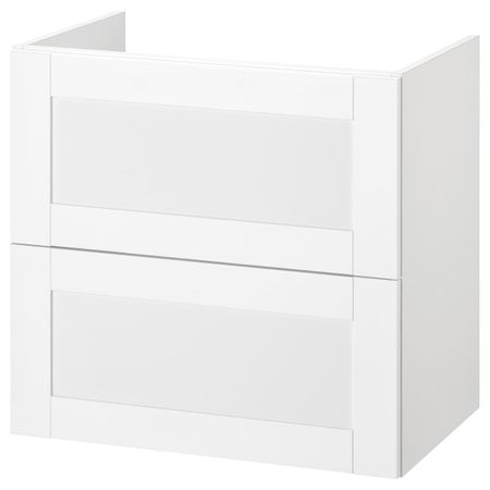 Шкаф под раковину с 2 ящиками, Йельсен белый 60x40x60 см IKEA FISKÅN ФИСКОН 104.993.72