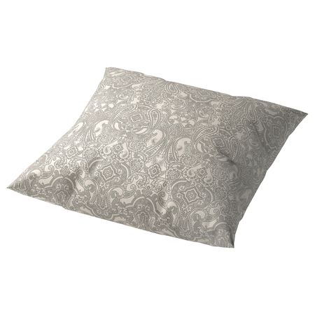 Наволочка, бежевый/темно-серый 70x70 см IKEA JÄTTEVALLMO ЙЭТТЕВАЛЛМО 305.198.35