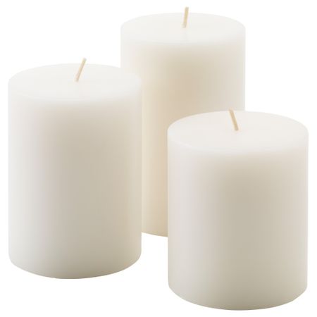 Формовая свеча, ароматическая, 3 шт НИКЭР, Нежная ваниль, белый