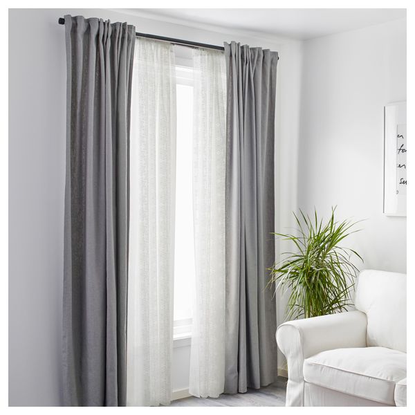 Гардины, 2 шт. ТЕРЕСЕ, снежинки (145x270 см) - фото 2