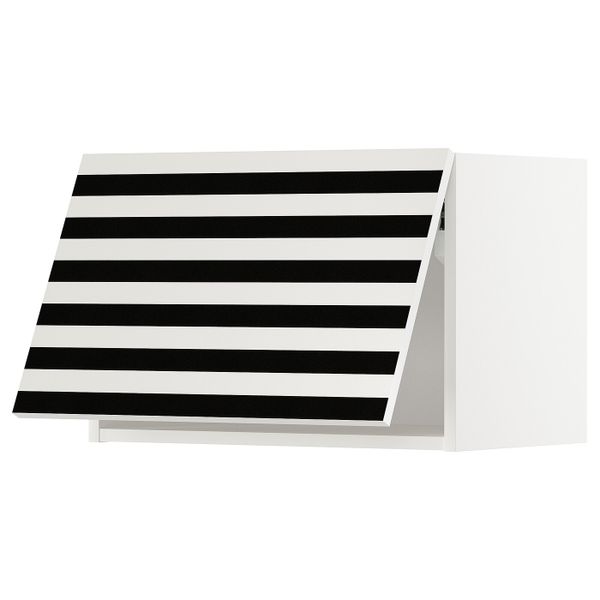 Горизонтальный навесной шкаф, белый, Иттербин с печатным рисунком 60x40 см IKEA МЕТОД 292.870.68 - схема-чертеж с размерами