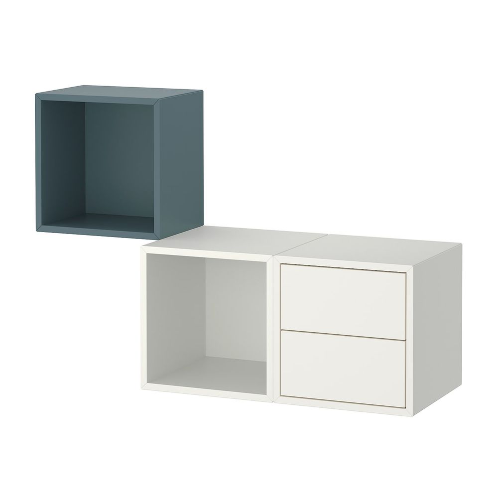 Комбинация для хранения, серо-бирюзовый/белый 105x35x70 см IKEA EKET ЭКЕТ 293.860.68 - фото 1