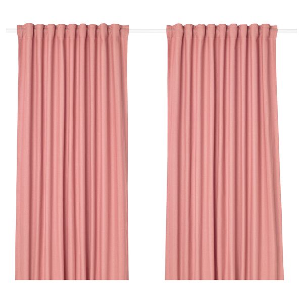 Гардины, 1 пара ТИБАСТ, розовый (145x300 см) - фото 1