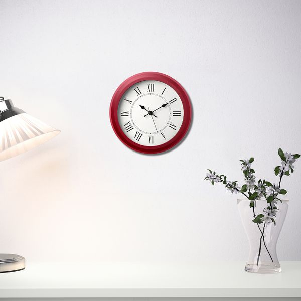 Настенные часы, красный 25 см IKEA НУФРА 104.724.62 - схема-чертеж с размерами