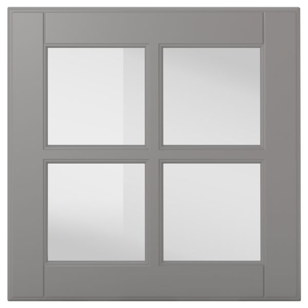 Стеклянная дверь БУДБИН, серый - фото 1