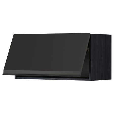 Навесной горизонтальный шкаф, черный, Upplöv матовый антрацит, 80x40 см IKEA METOD МЕТОД 694.955.03