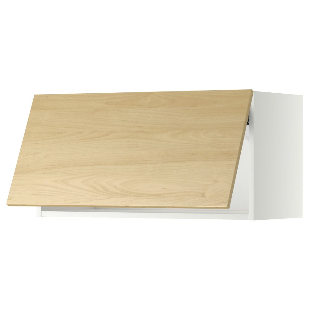 Горизонтальный навесной шкаф МЕТОД, белый, Тингсрид береза - схема-чертеж с размерами