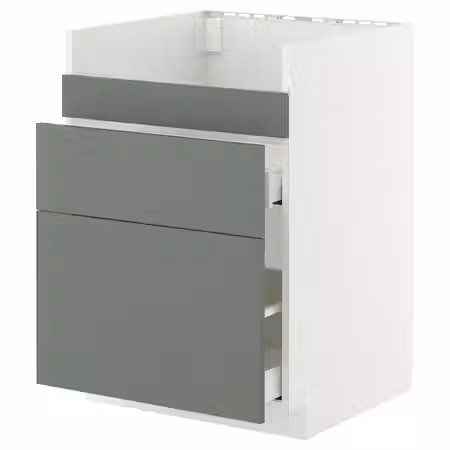 METOD / MAXIMERA Напол шк д/мойки ХАВСЕН/3фасада/2ящ