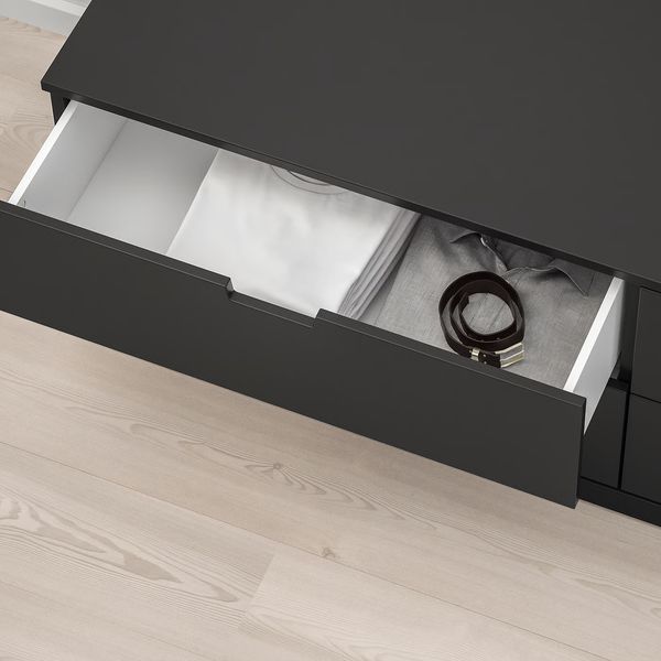 NORDLI Комод с 4 ящиками - антрацит 160x54 см - фото 3