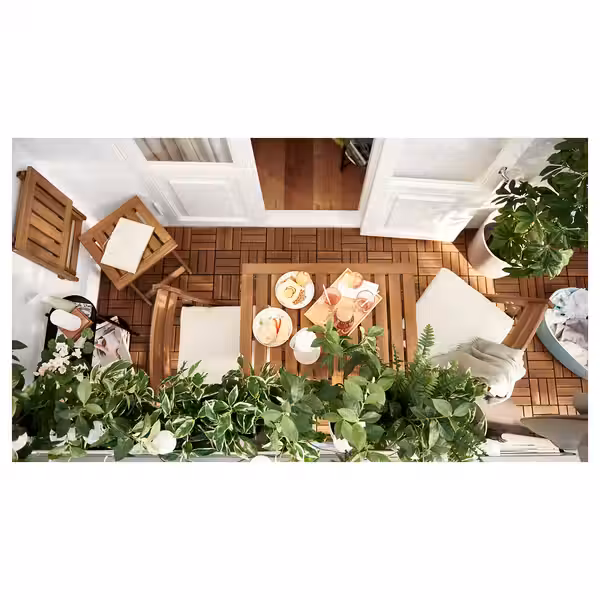 NÄMMARÖ Садовый стул - складной/светло-коричневая морилка - фото 3