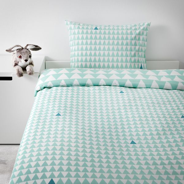 Пододеяльник и 1 наволочка, светлая бирюза 150x200/50x70 см IKEA СТИЛЛСАМТ 603.586.52 - схема-чертеж с размерами