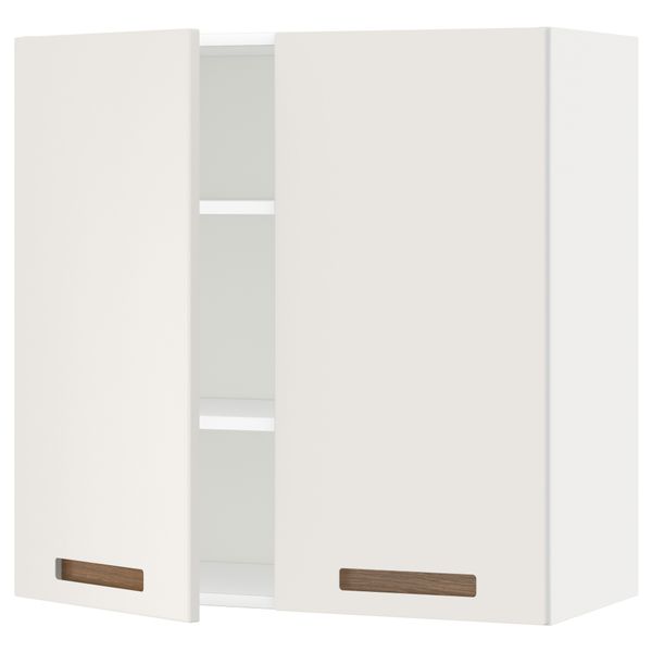 Навесной шкаф с полками, 2 дверцы МЕТОД, белый, Мэрста белый - схема-чертеж с размерами