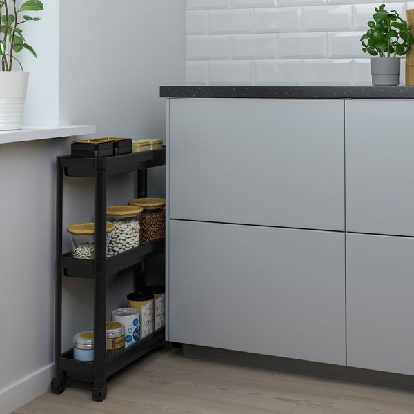 Тележка, черный 54x18x71 см IKEA VESKEN ВЕСКЕН 304.712.25 - фото 2