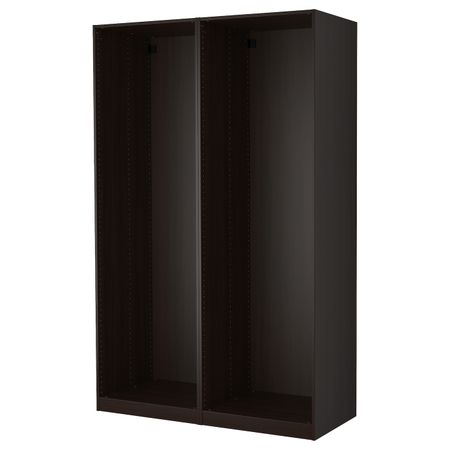 2 каркаса гардеробов, черно-коричневый 150x58x236 см IKEA PAX ПАКС 498.952.72